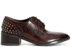 Fashion Cafe Noir Heeled Shoes Ed1003 Scarpa Allacciata